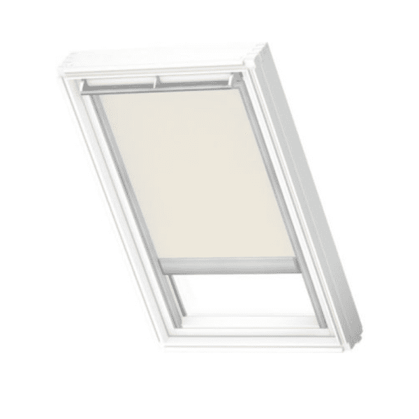 VELUX Blackout Roller Blind Solar DSL CK01 1085S Light Beige Silver Rail 55x70cm