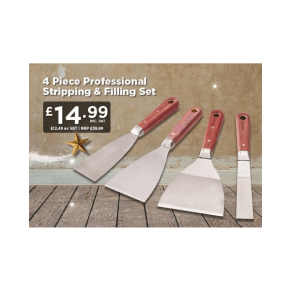 Faithfull 4 Piece Professional Stripping & Filling Set