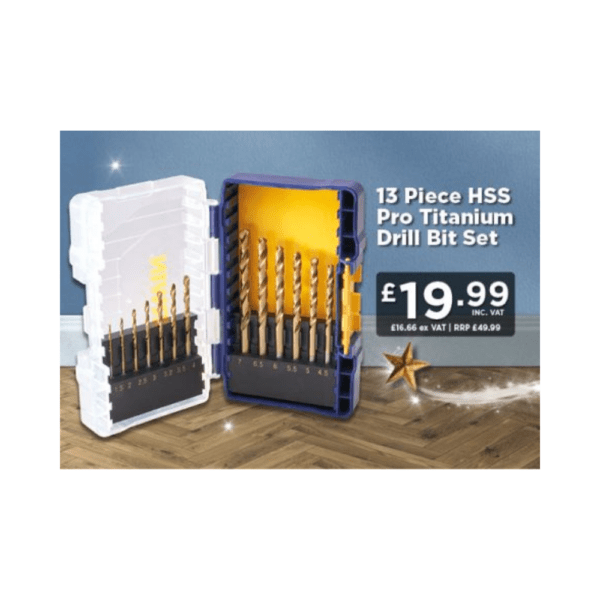 Irwin Tools 13 Piece HSS Pro Titanium Drill Bit Set