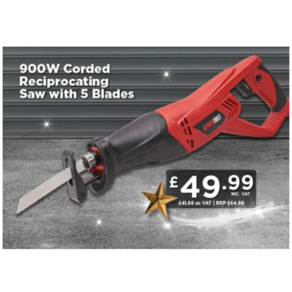 Olympia 900W Corded Reciprocating Saw