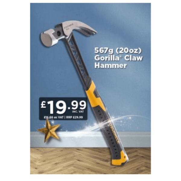 Roughneck 567g (20oz) Gorilla Claw Hammer