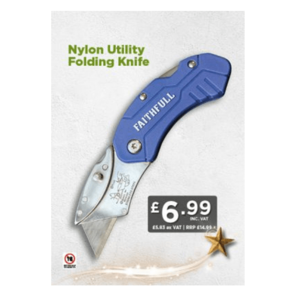 Faithfull Nylon Utility Folding Knife