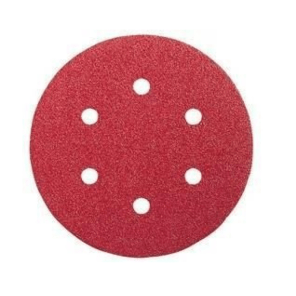 Random Orbital Sanding, Best for Wood, 115 mm x 107 mm, G120, 6 Holes, 10 Pack