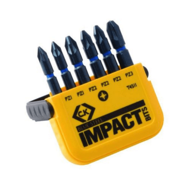 C.K Blue Steel Impact Screwdriver Bit – PZ Set of 6