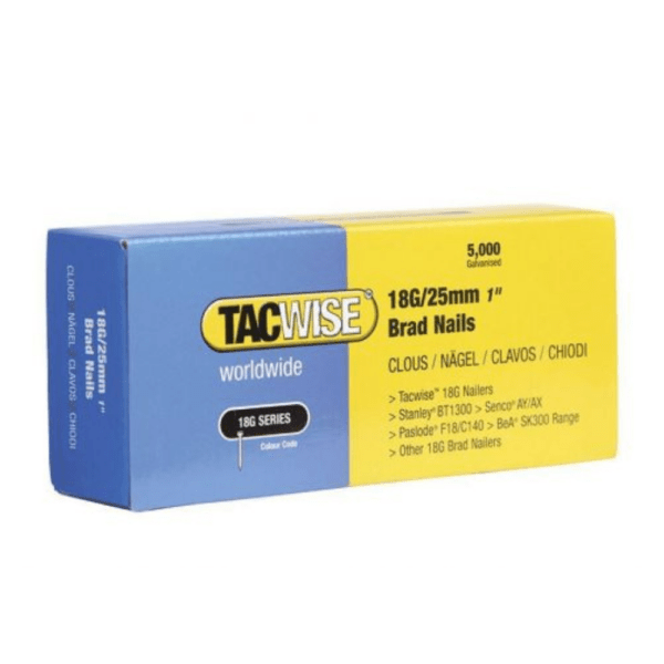 TACWISE 18G BRAD NAILS 25MM (5000)