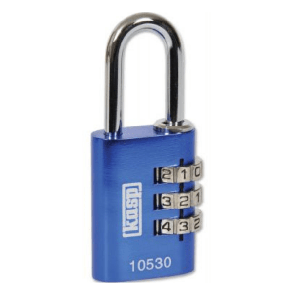 Aluminium Combination Padlock 30mm Blue