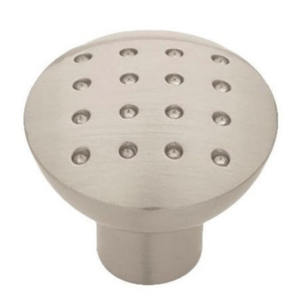 27.7mm Dimple Knob – Satin Nickel