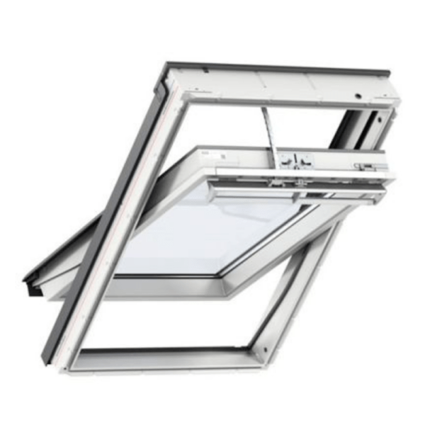 VELUX Solar Centre-Pivot Double Glazing White Painted 55x98cm GGL CK04 207030