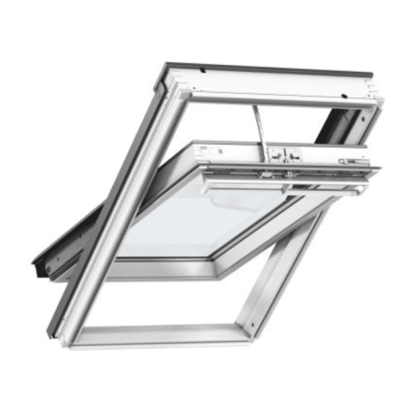 VELUX Electric Centre-Pivot Double Glazing White Polyurethane 134x98cm GGU UK04 007021U