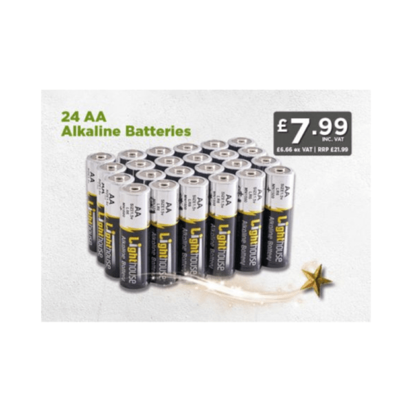 Lighthouse 24 AA Alkaline Batteries