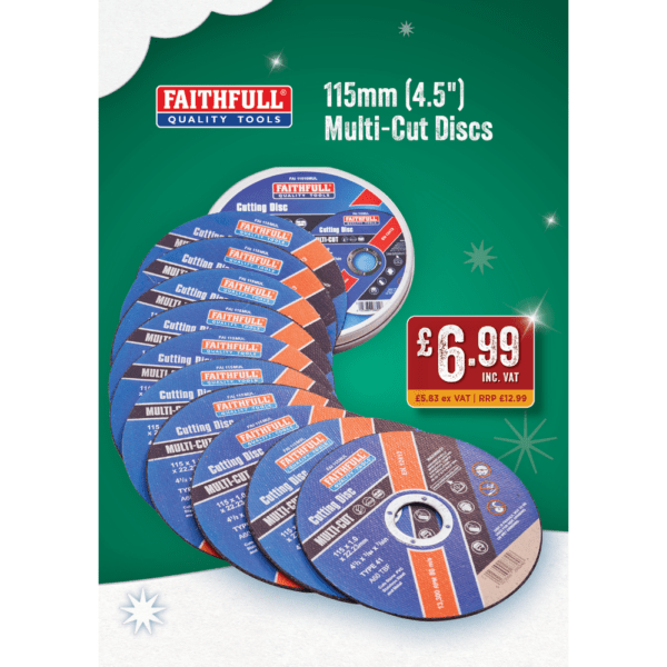 Faithfull 115mm (4.5in) Multi-Cut Discs