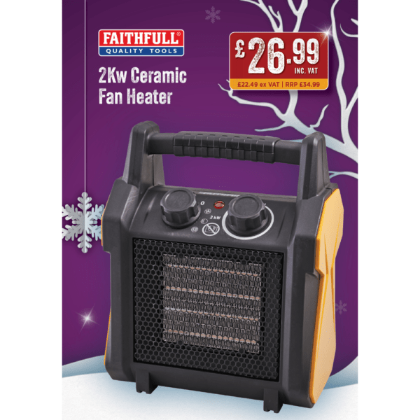 Faithfull 2Kw Ceramic Fan Heater