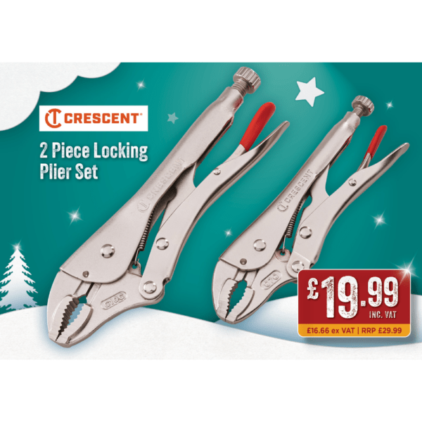 2 Piece Locking Plier Set