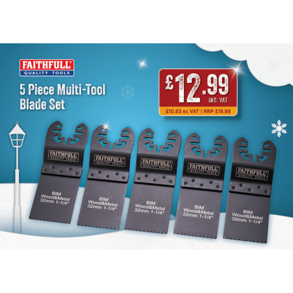 Faithfull 5 Piece Multi-Tool Blade Set