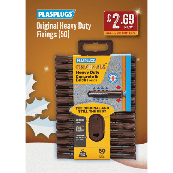 Plasplugs Original Heavy Duty Fixings (50)