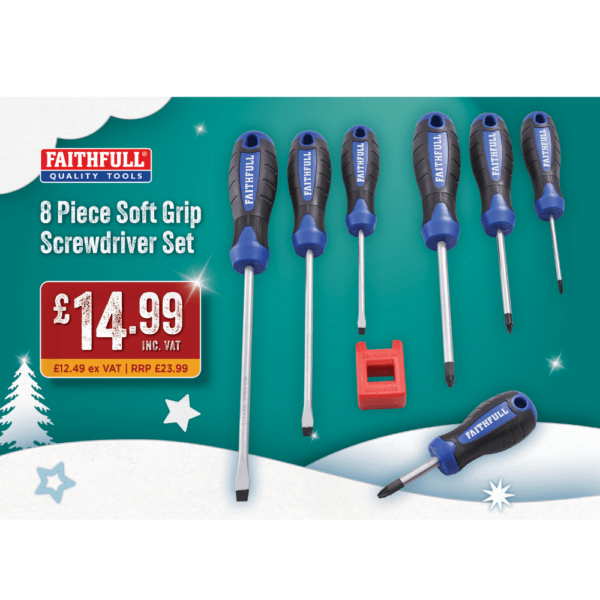 8 Piece Soft Grip Screwdriver Set