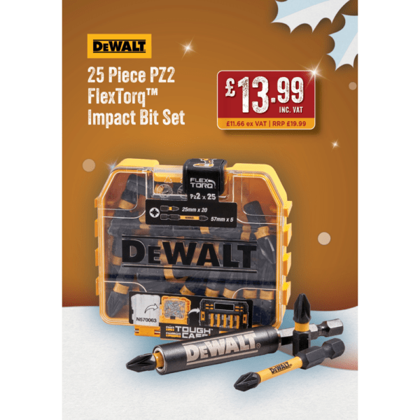 Dewalt 25 Piece PZ2 FlexTorq™ Impact Bit Set