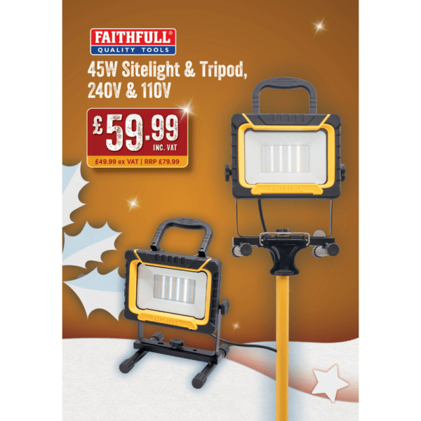 Faithfull 45W Sitelight & Tripod