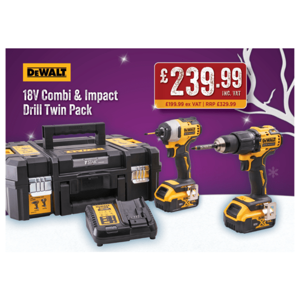 18V Combi & Impact Drill Twin Pack